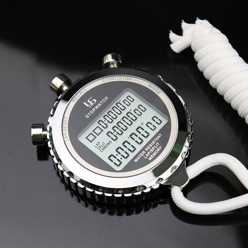 111167da-ae92-42aa-b31b-90f82e9b003f.jpg YS-510 Metal Stopwatch Three Rows 10 Channels 100 Track And Field Training Electronic Timer - Image 1