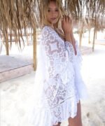 Lace embroidered beach dress - Image 6
