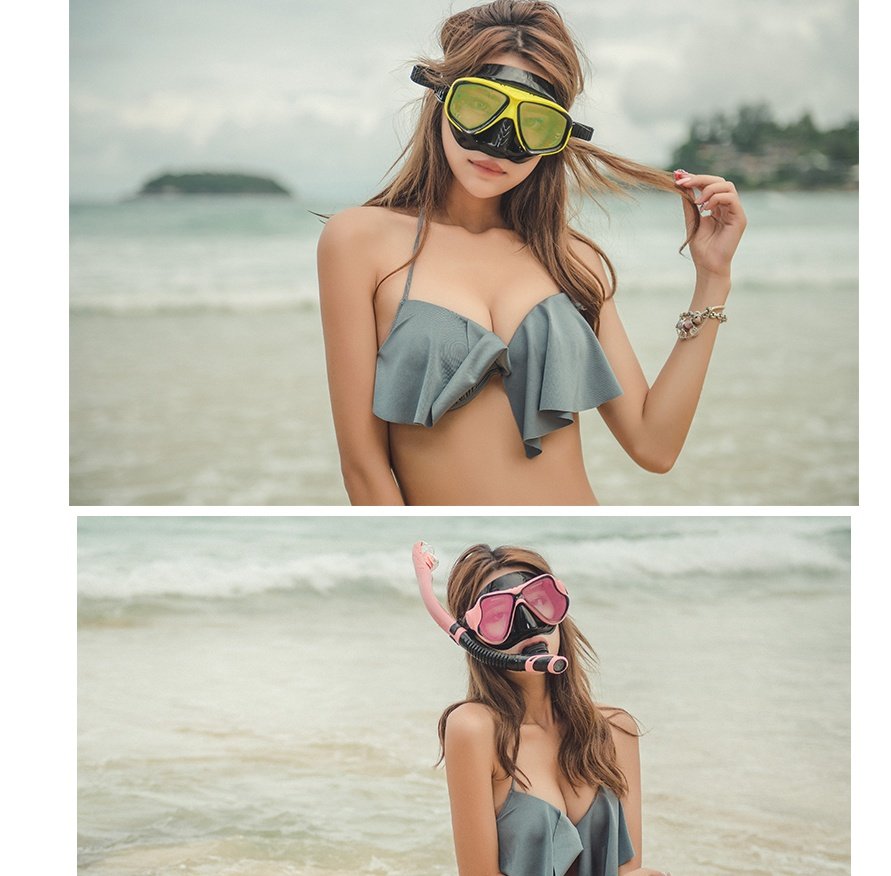 418747223155.jpg Snorkeling Sambo Set Full Dry Snorkel Large Frame Anti-fog Myopia Goggles Swimming Equipment Mask - Image 1