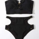 Solid Colour Split Swimming Costume Female - Image 6