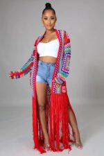 Women's Cardigan Handmade Crochet Beach Cover-up - Image 2