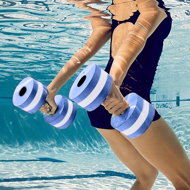 79ed228a-5da3-48c8-9af0-d5c12368d250.jpg 2Pcs Water Aerobics Dumbbells Swimming Training Eva Dumbbells Pool - Image 1