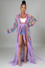 Women's Cardigan Handmade Crochet Beach Cover-up - Image 8
