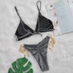 Women's Metal Chain Pearl And Shell Accessory Swimwear Strappy Swimming Costume - Image 4